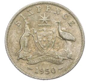 6 пенсов 1950 года Австралия — Фото №1