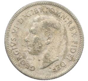 6 пенсов 1950 года Австралия — Фото №2