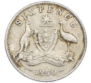 6 пенсов 1950 года Австралия — Фото №1