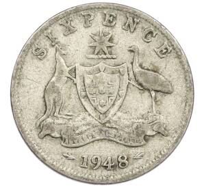 6 пенсов 1948 года Австралия — Фото №1