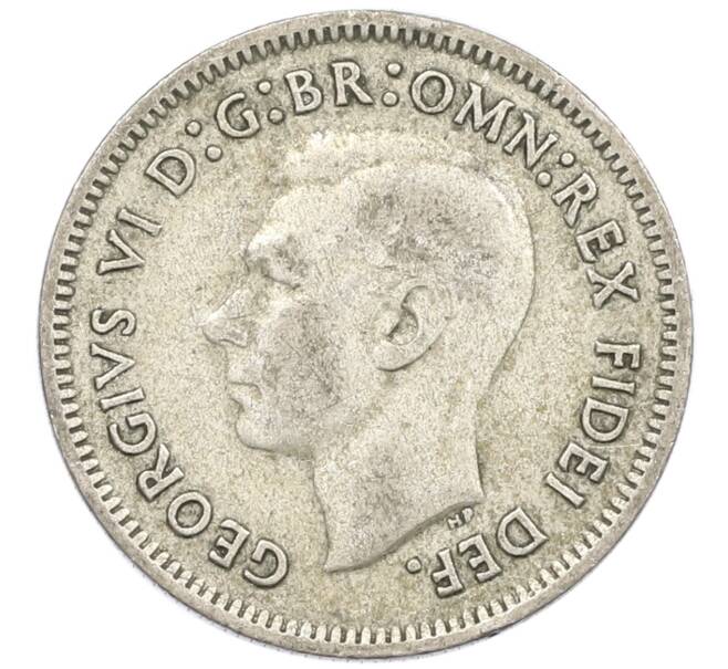 Монета 6 пенсов 1951 года PL Австралия (Артикул: M2-79648) — Фото №2