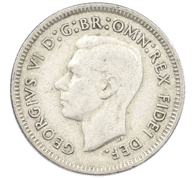 Монета 6 пенсов 1951 года Австралия (Артикул: M2-79650) — Фото №2