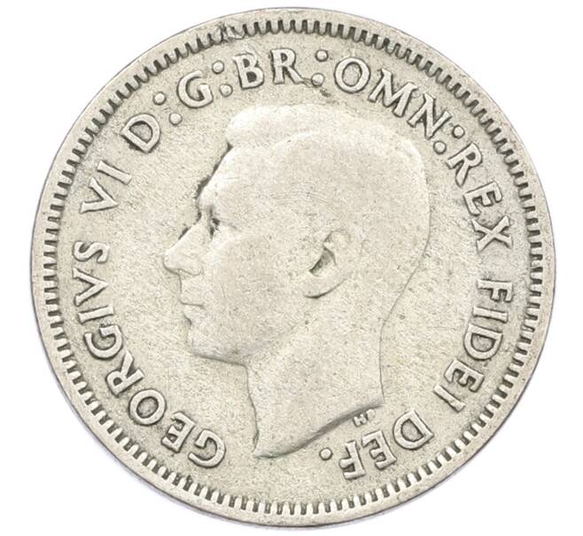 Монета 6 пенсов 1951 года PL Австралия (Артикул: M2-79656) — Фото №2