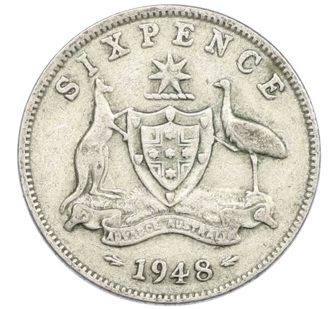 Монета 6 пенсов 1948 года Австралия (Артикул: M2-79657) — Фото №1
