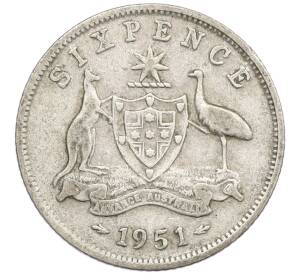 6 пенсов 1951 года Австралия — Фото №1