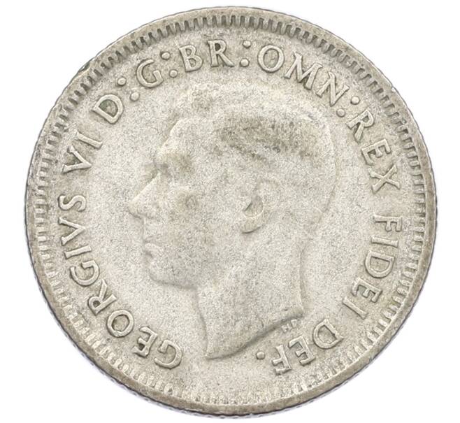 Монета 6 пенсов 1951 года Австралия (Артикул: M2-79658) — Фото №2