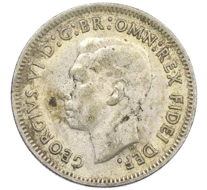 Монета 6 пенсов 1951 года PL Австралия (Артикул: M2-79661) — Фото №2