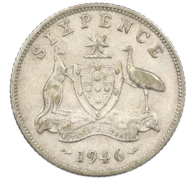 Монета 6 пенсов 1946 года Австралия (Артикул: M2-79662) — Фото №1