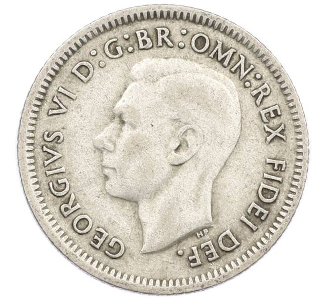 Монета 6 пенсов 1951 года Австралия (Артикул: M2-79664) — Фото №2