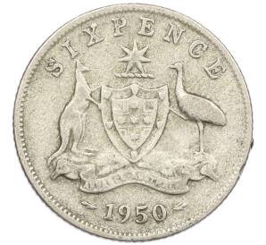 6 пенсов 1950 года Австралия — Фото №1