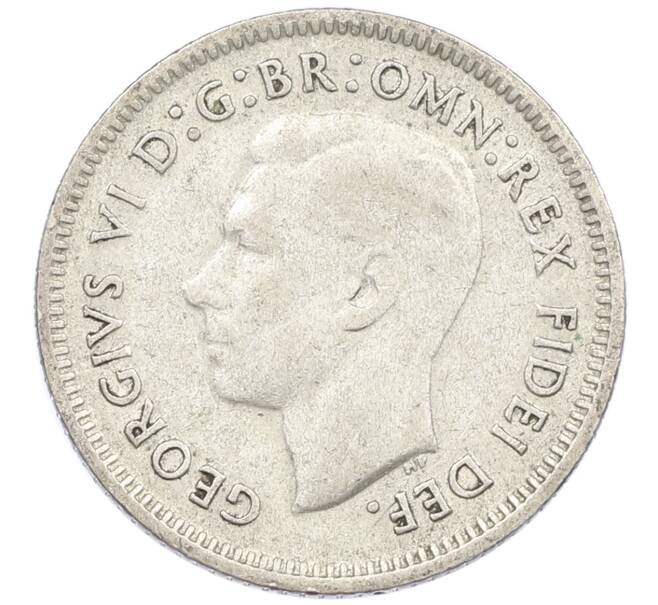 Монета 6 пенсов 1951 года Австралия (Артикул: M2-79674) — Фото №2