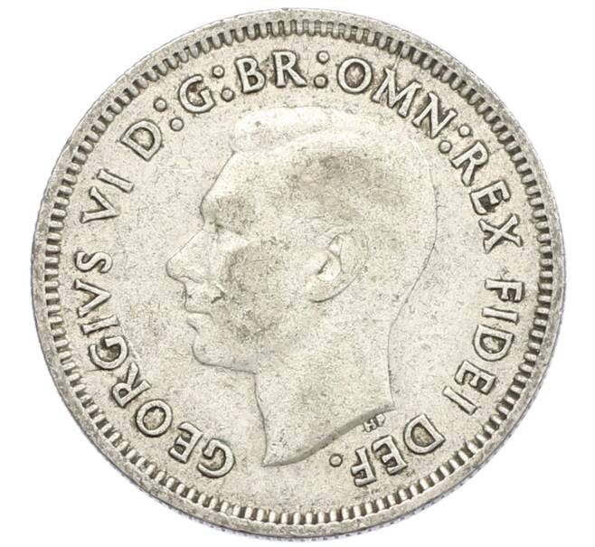 Монета 6 пенсов 1951 года PL Австралия (Артикул: M2-79679) — Фото №2