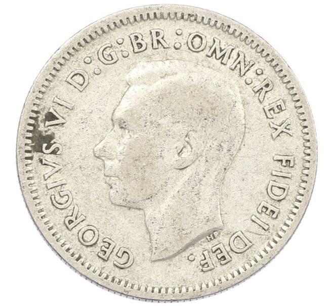 Монета 6 пенсов 1951 года PL Австралия (Артикул: M2-79684) — Фото №2