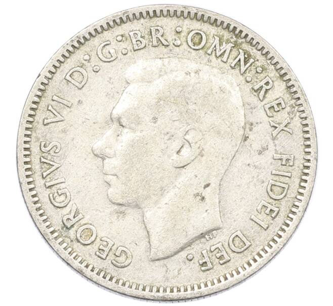 Монета 6 пенсов 1951 года PL Австралия (Артикул: M2-79705) — Фото №2