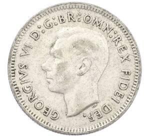 6 пенсов 1951 года PL Австралия — Фото №2