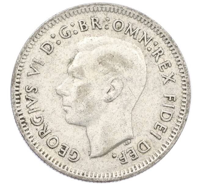 Монета 6 пенсов 1951 года PL Австралия (Артикул: M2-79713) — Фото №2