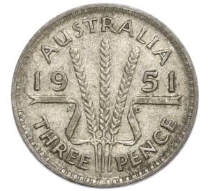 3 пенса 1951 года Австралия — Фото №1