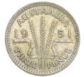 Монета 3 пенса 1951 года PL Австралия (Артикул: M2-79738) — Фото №1