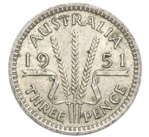 3 пенса 1951 года PL Австралия — Фото №1