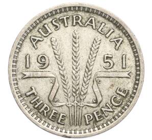 3 пенса 1951 года PL Австралия — Фото №1