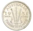 Монета 3 пенса 1951 года PL Австралия (Артикул: M2-79766) — Фото №1