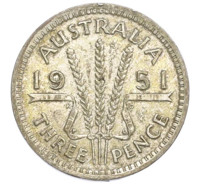 Монета 3 пенса 1951 года PL Австралия (Артикул: M2-79774) — Фото №1