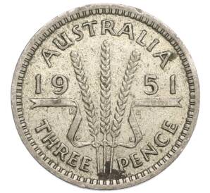 3 пенса 1951 года PL Австралия — Фото №1