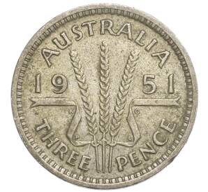 3 пенса 1951 года PL Австралия — Фото №1
