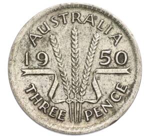 3 пенса 1950 года Австралия — Фото №1