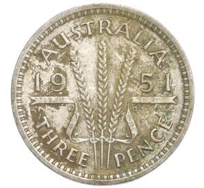 3 пенса 1951 года PL Австралия — Фото №1