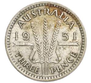 3 пенса 1951 года PL Австралия — Фото №1
