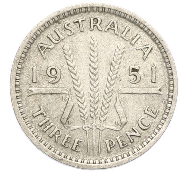 Монета 3 пенса 1951 года PL Австралия (Артикул: M2-79814) — Фото №1