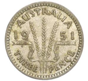 3 пенса 1951 года PL Австралия — Фото №1