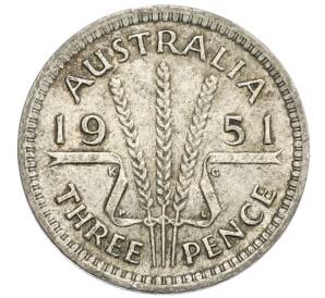 3 пенса 1951 года PL Австралия — Фото №1