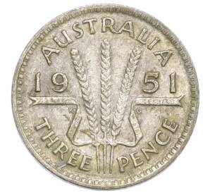 3 пенса 1951 года Австралия — Фото №1