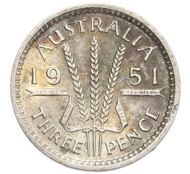 Монета 3 пенса 1951 года PL Австралия (Артикул: M2-79829) — Фото №1