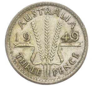 3 пенса 1949 года Австралия — Фото №1
