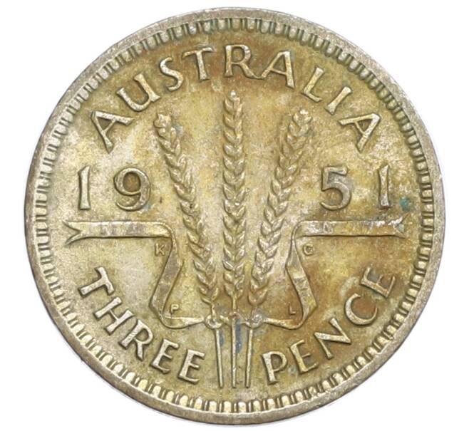 Монета 3 пенса 1951 года PL Австралия (Артикул: M2-79835) — Фото №1