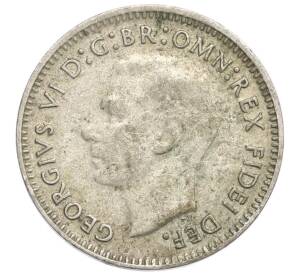 3 пенса 1950 года Австралия — Фото №2