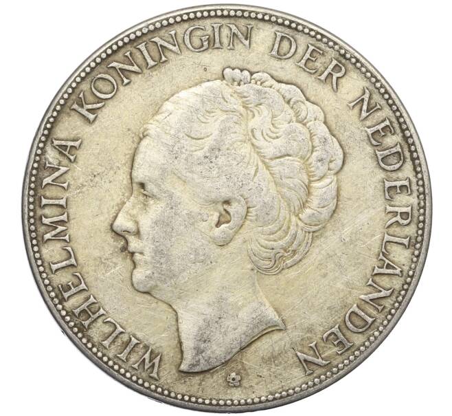 Монета 2 1/2 гульдена 1930 года Нидерланды (Артикул: M2-80029) — Фото №2