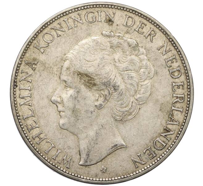 Монета 2 1/2 гульдена 1930 года Нидерланды (Артикул: M2-80035) — Фото №2