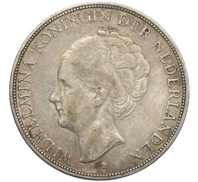 Монета 2 1/2 гульдена 1930 года Нидерланды (Артикул: M2-80040) — Фото №2