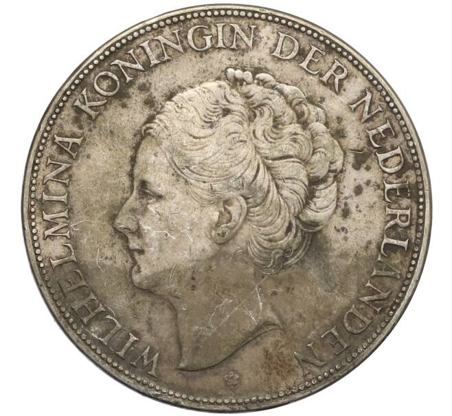 Монета 2 1/2 гульдена 1930 года Нидерланды (Артикул: M2-80041) — Фото №2