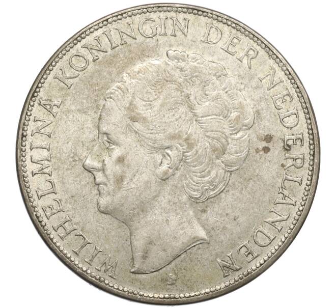 Монета 2 1/2 гульдена 1930 года Нидерланды (Артикул: M2-80049) — Фото №2