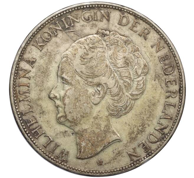 Монета 2 1/2 гульдена 1930 года Нидерланды (Артикул: M2-80053) — Фото №2