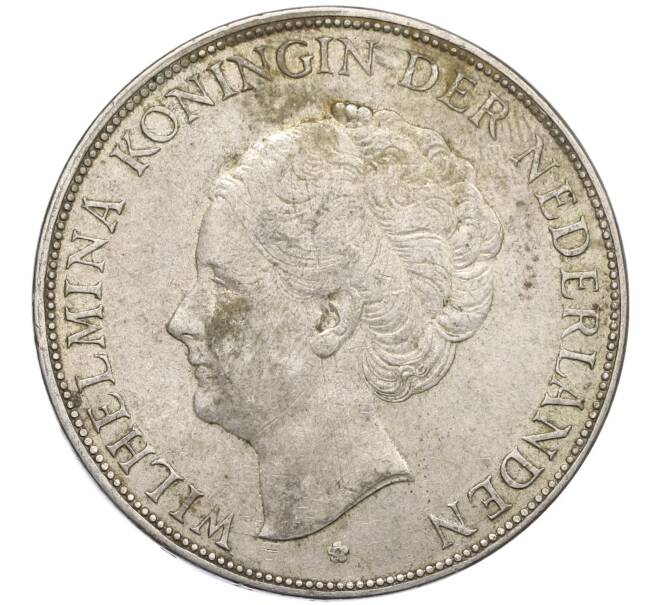 Монета 2 1/2 гульдена 1930 года Нидерланды (Артикул: M2-80056) — Фото №2