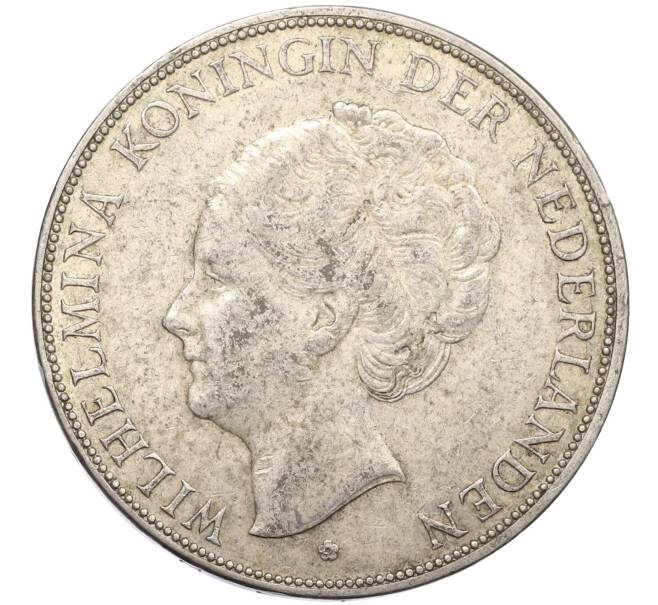 Монета 2 1/2 гульдена 1930 года Нидерланды (Артикул: M2-80059) — Фото №2