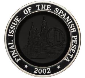 10 долларов 2002 года Самоа «Заключительный выпуск испанского песета» — Фото №1