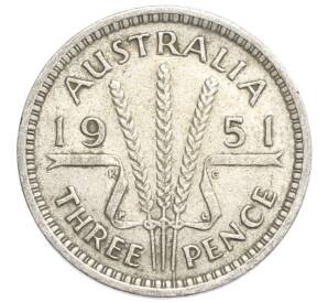 3 пенса 1951 года PL Австралия — Фото №1