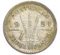 Монета 3 пенса 1951 года PL Австралия (Артикул: M2-79910) — Фото №1